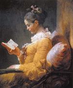 A Young Girl Geading Jean Honore Fragonard